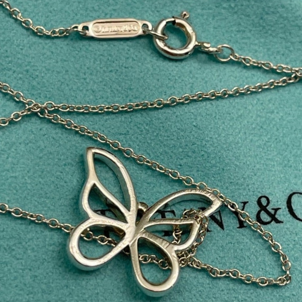 Authentic Tiffany & Co. Retired Small Butterfly Necklace